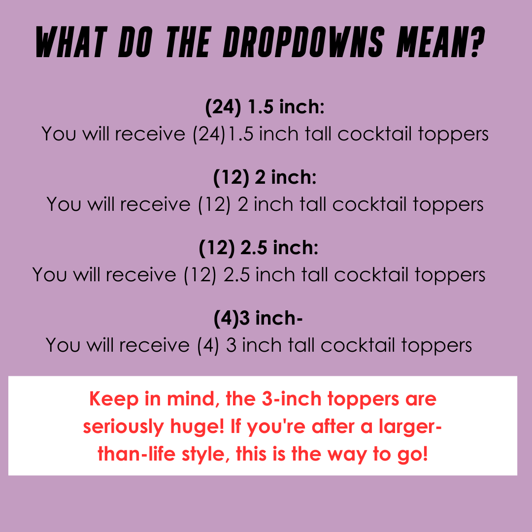 Ninalem's Party - Wholesale Cocktail/Liquor Glass - Friendsgiving Edible Cocktail Drink Topper 5