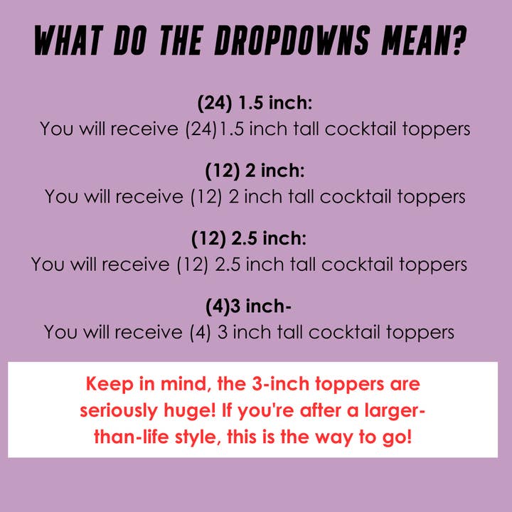 Ninalem's Party - Wholesale Cocktail/Liquor Glass - Friendsgiving Edible Cocktail Drink Topper 5