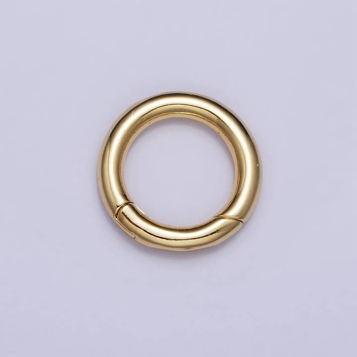 Aim Eternal - Wholesale Band/Stacked Ring - Dainty Gold Silver Spring Gate Ring 11mm, 15mm Round Circle Ring, Round Clasp, Push Clip Clasp, Spring Gate for Jewelry Making Z-340 Z-341 Z-352 Z-3536
