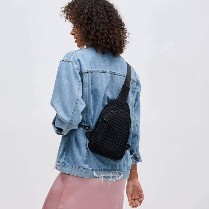 Sol and Selene - Wholesale Crossbody Bag - Women's - Beyond The Horizon - Woven Neoprene Sling Backpack