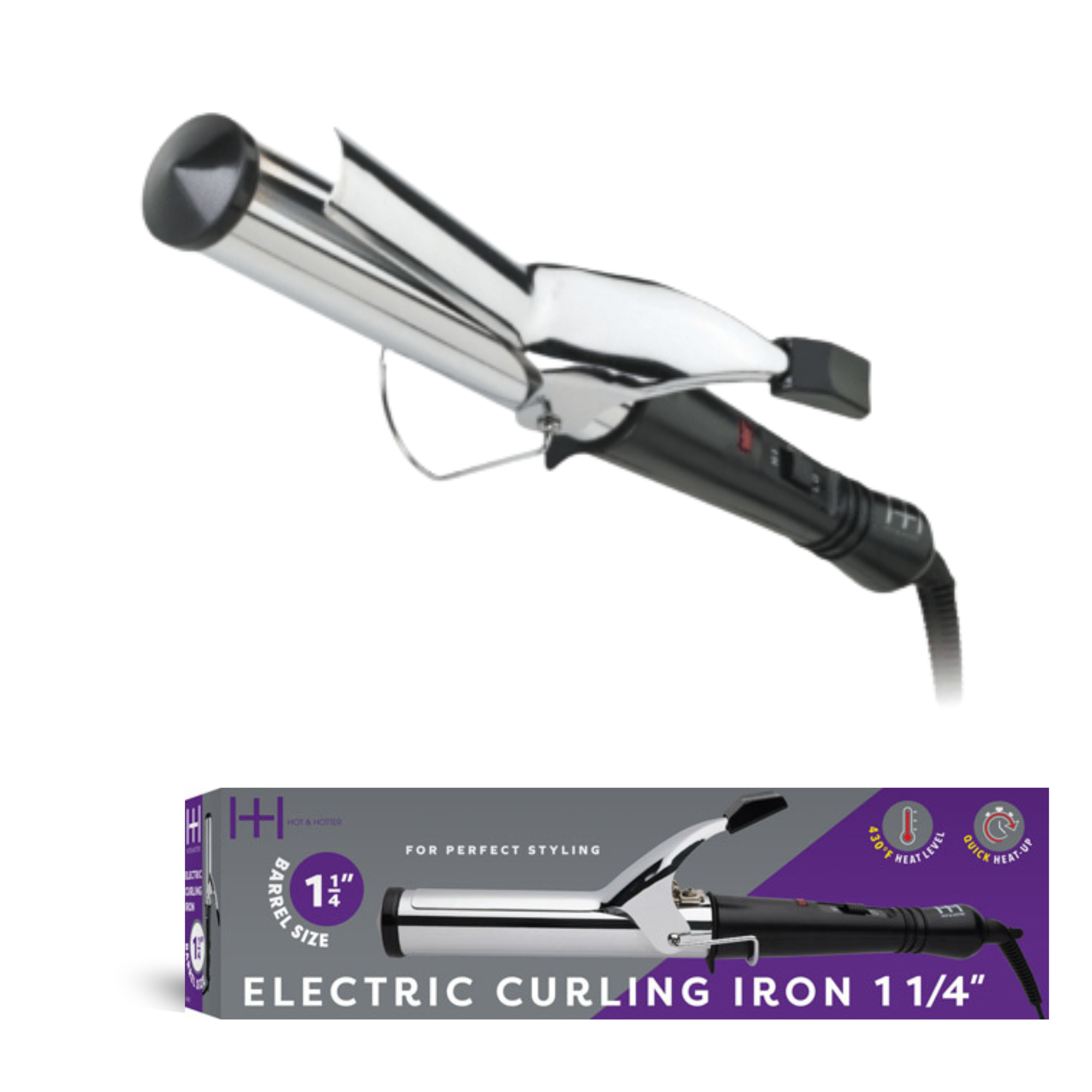 Annie International, Inc. - Wholesale Curling Iron/Wand - Hot & Hotter Electric Curling Iron 1 1/4 inch0