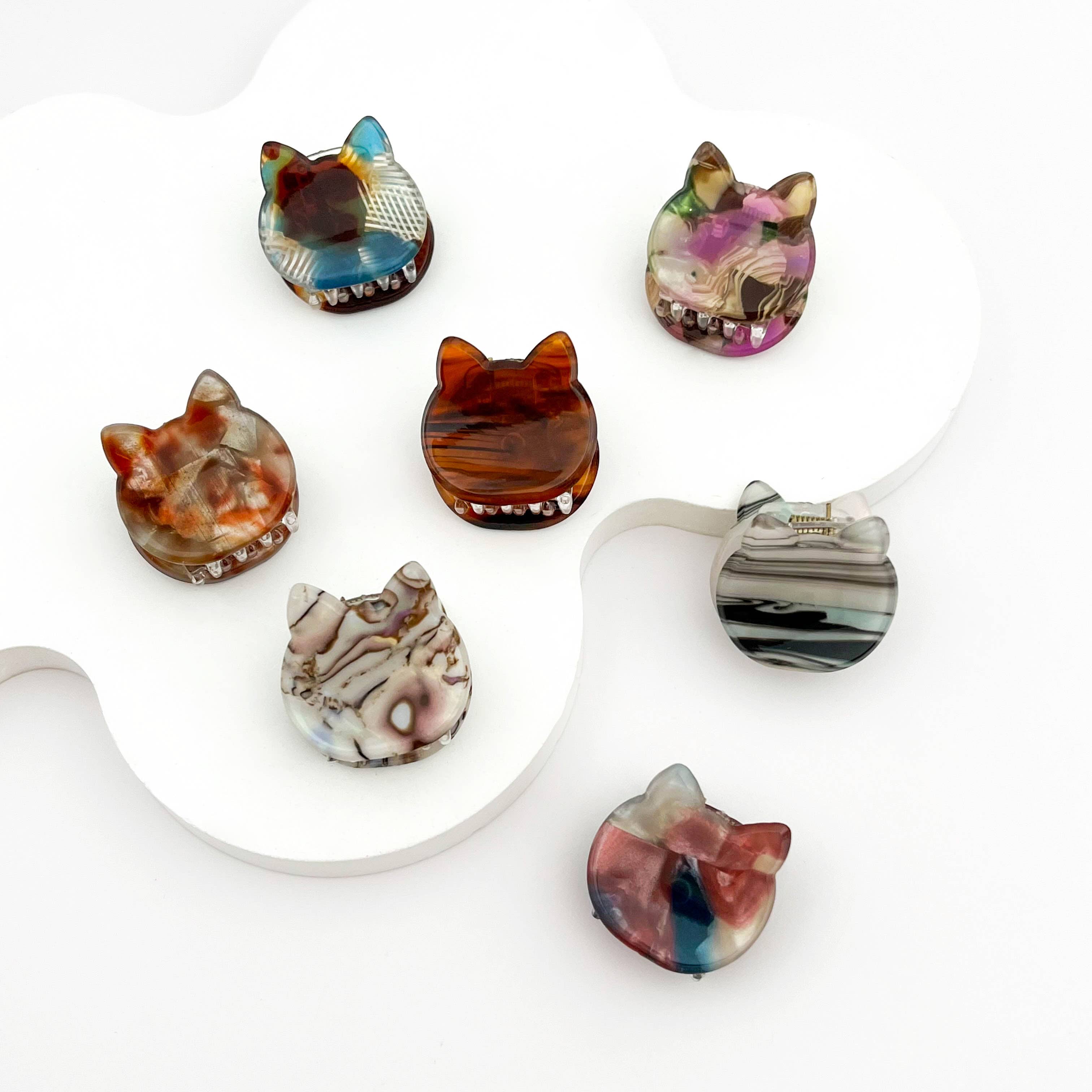 mildstyles - Wholesale Hair Clip - Women's - 🐱 Mini Cat Hair Claw – Cute Acetate Kitty Clip 😻5