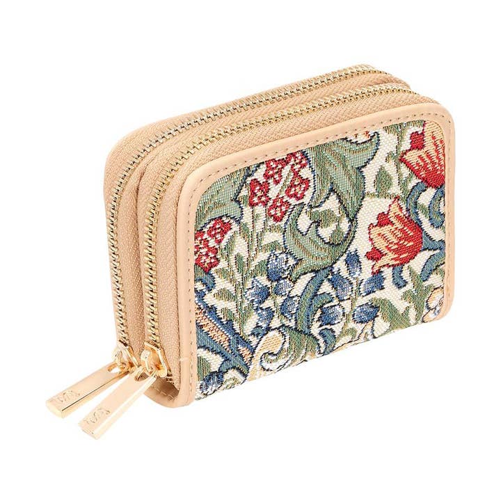 William Morris Golden Lily - Double Zip Purse for wholesale by Signare Tapestry