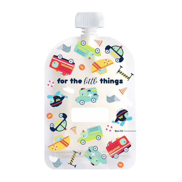 Sinchies 150ml Reusable Food Pouches - Rescue Squad for wholesale by Sinchies