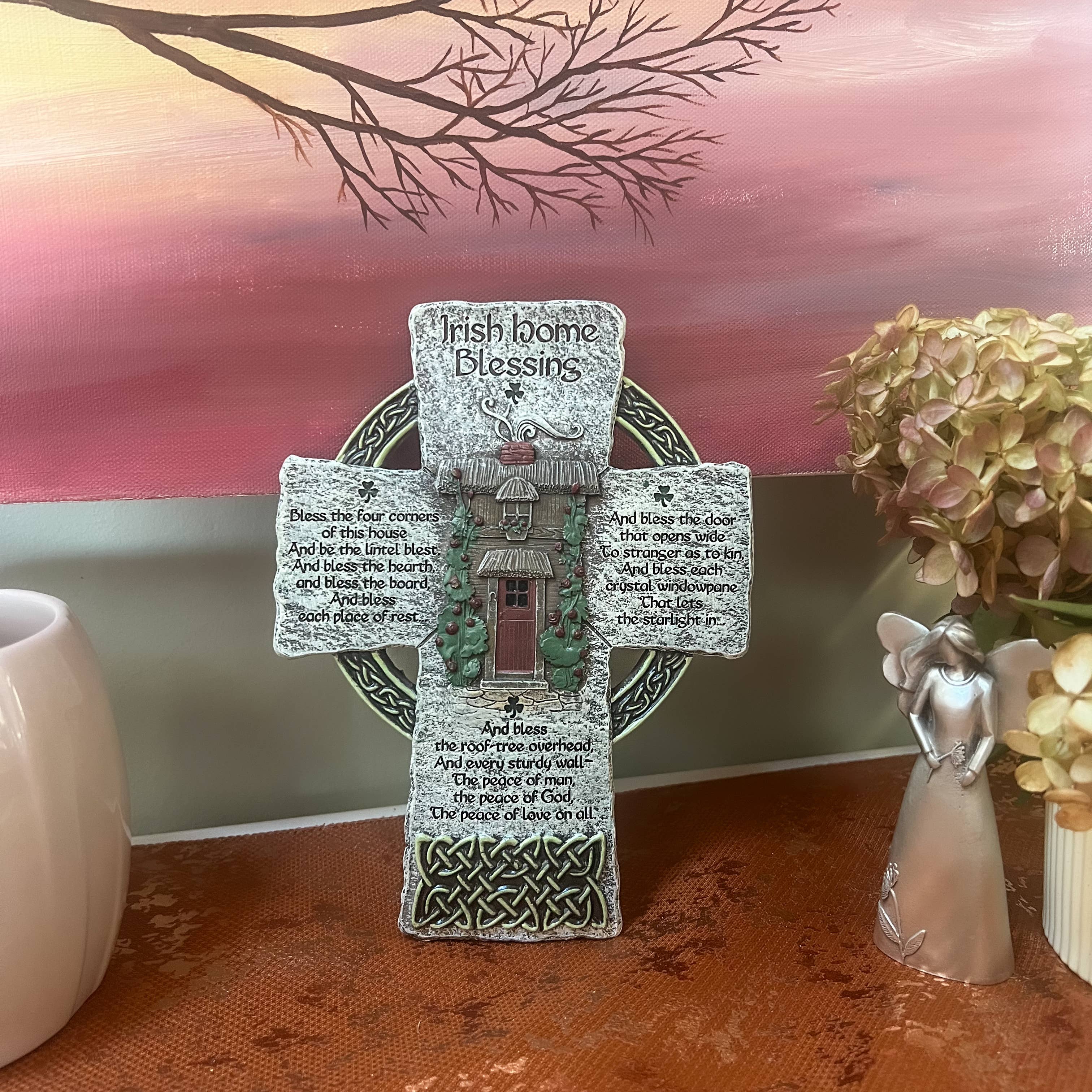 Abbey + CA Gift - Wholesale Wall Cross - Irish Home Blessing Wall Cross Plaque2