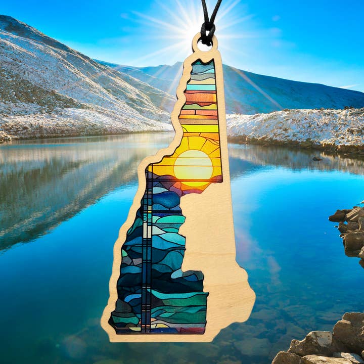 New Hampshire Suncatcher - Old Man of the Mountain for wholesale by Maple and Holly