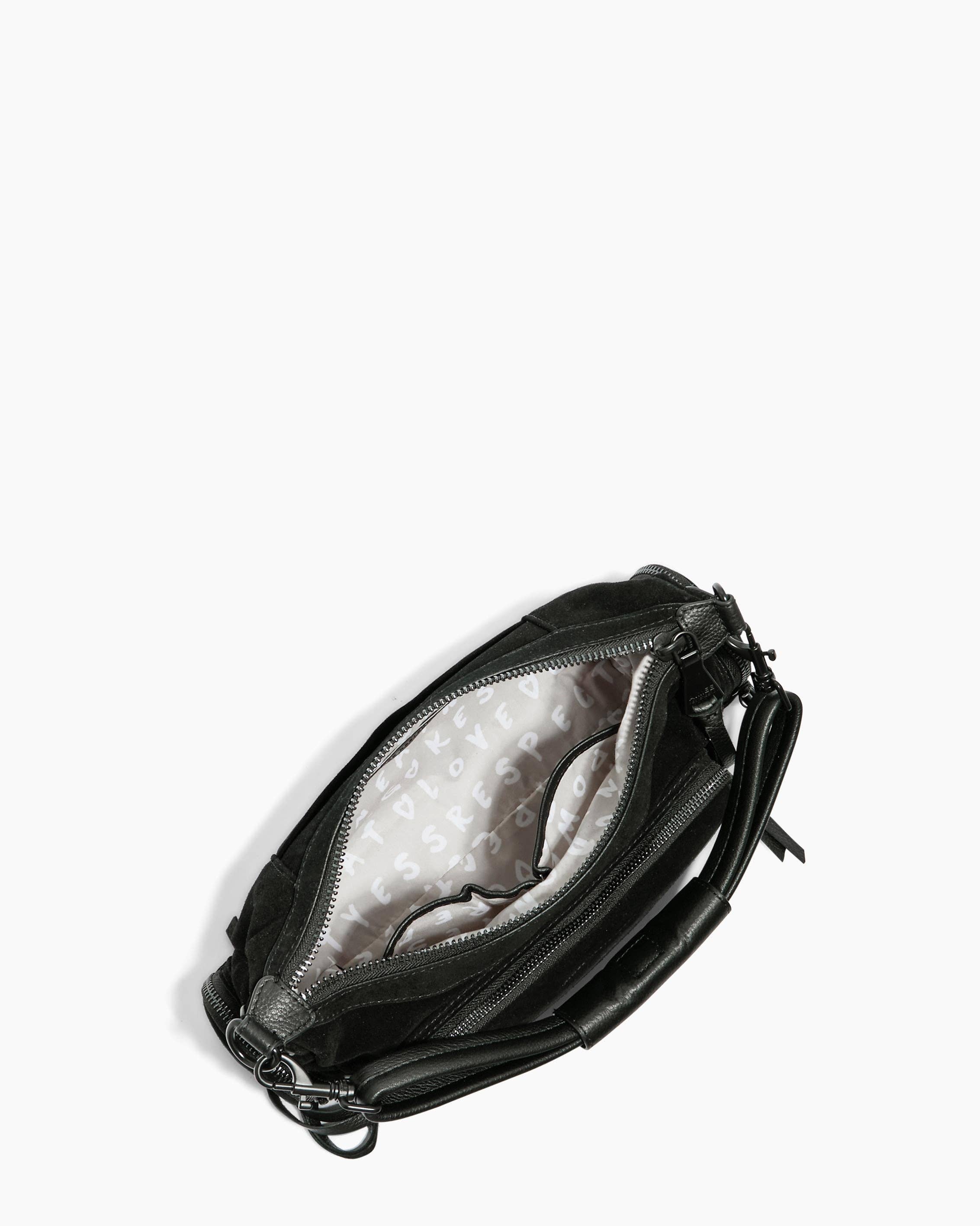 Black Suede Away We Go Convertible Shoulder for wholesale on Faire3