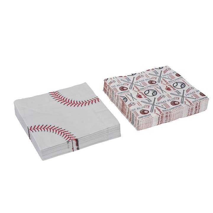 Baseball Theme Napkins Tableware 80 Pack for wholesale by Hammont