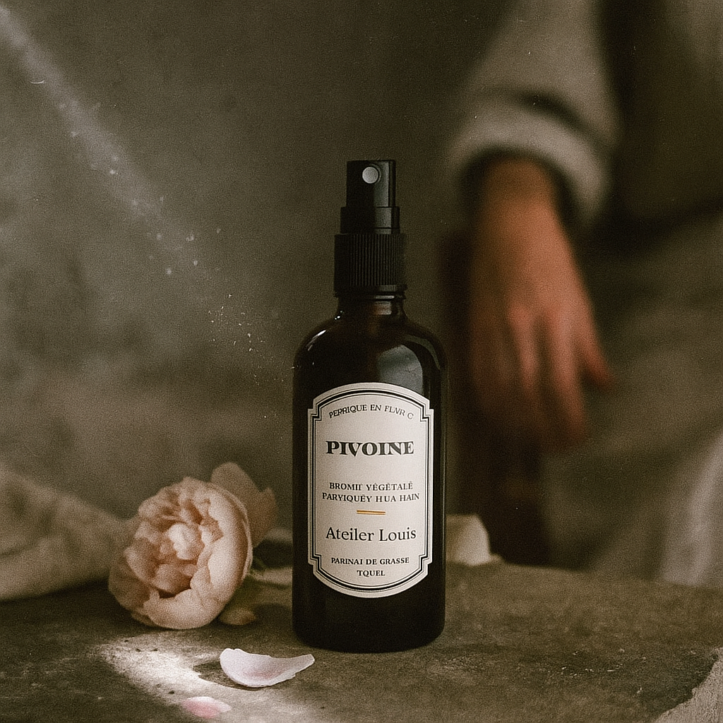 Atelier Louis - Vente Vaporisateurs d'ambiance et de linge - Brume végétale Pivoine4