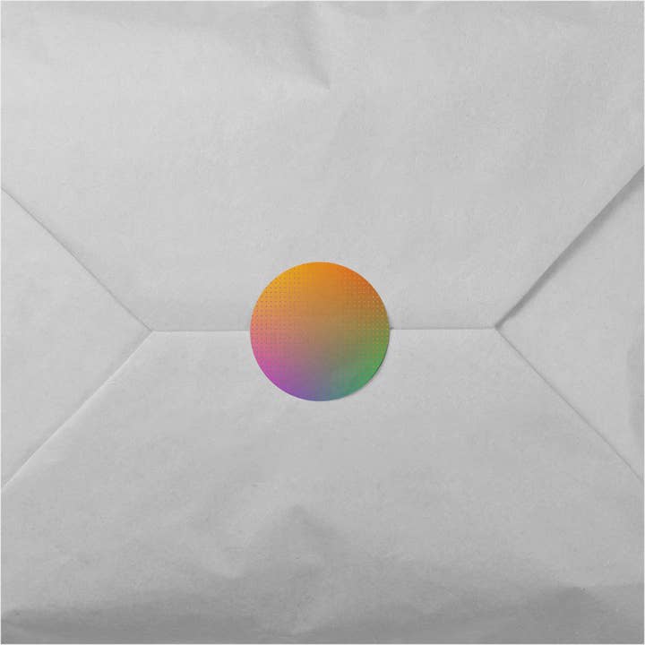 Dot Grid Gradient Round Sticker for wholesale by The Design Craft