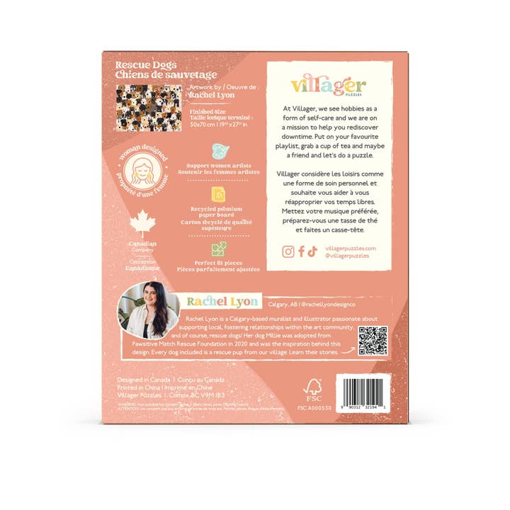 Villager Puzzles - Wholesale Puzzle - Adult - Rescue Dogs | 1000-Piece Puzzle | Designed in Canada2