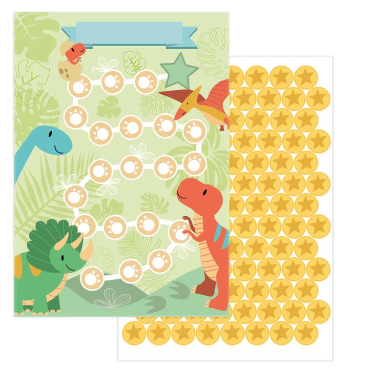 10 reward boards for children - dinosaur design for wholesale by Mal Mich Bunt