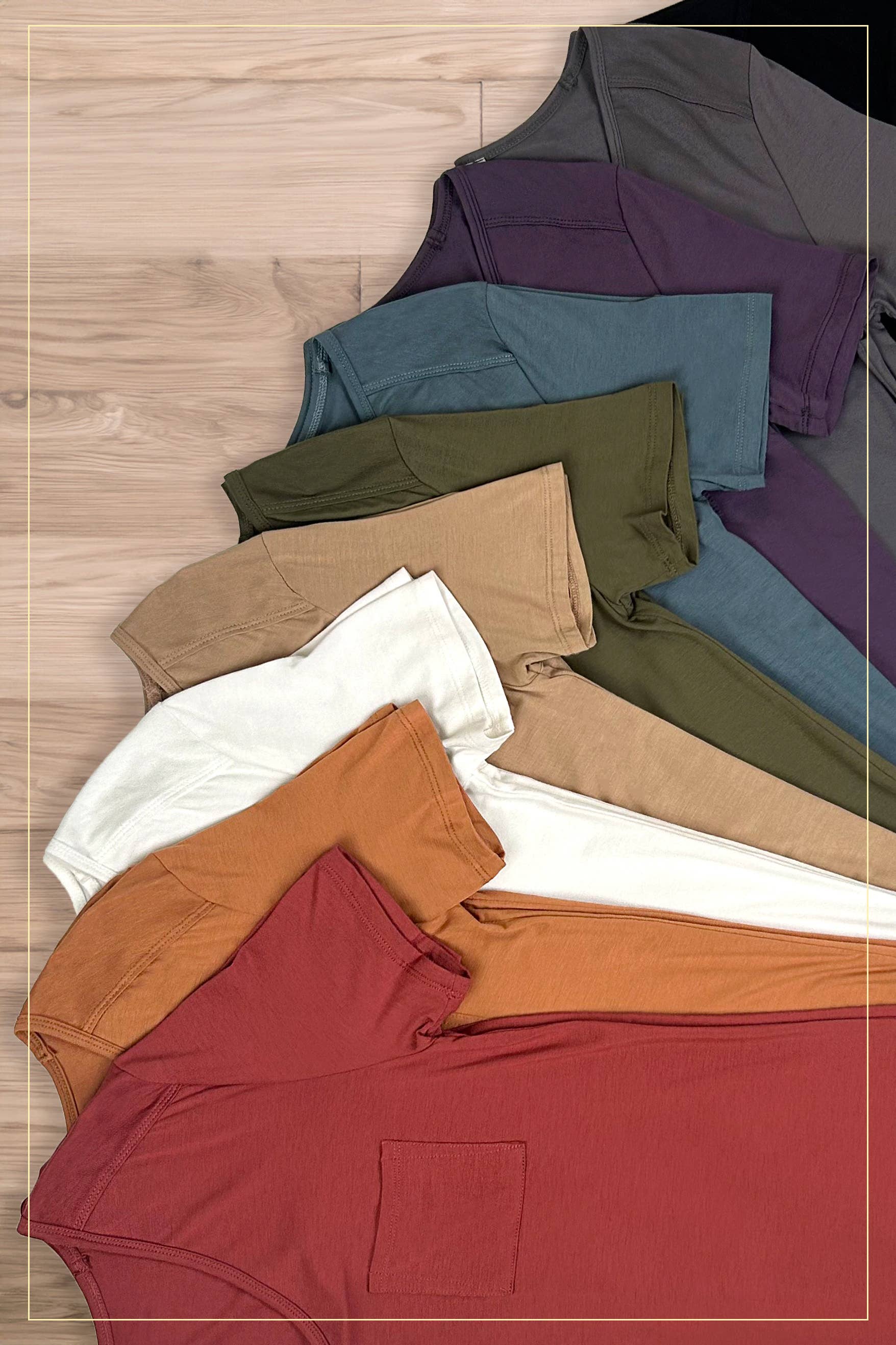 La Miel – T-shirt – Mulher por atacado – HUT7182-Camisola Básica de Manga Curta com Bolso Frontal Super Macio31