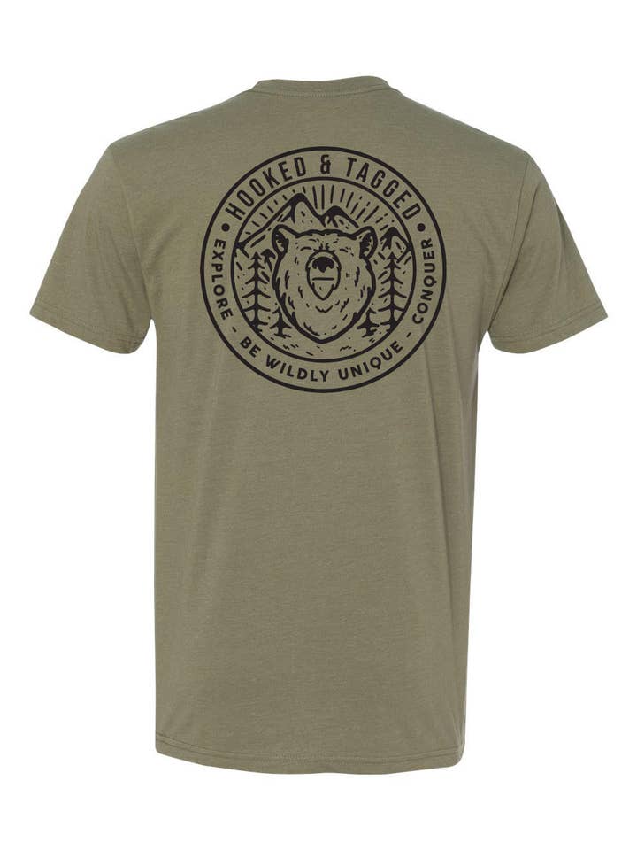 Hooked & Tagged - Venta al por mayor Camiseta serigrafiada - Hombre - Camiseta Explore de H&T para hombre1