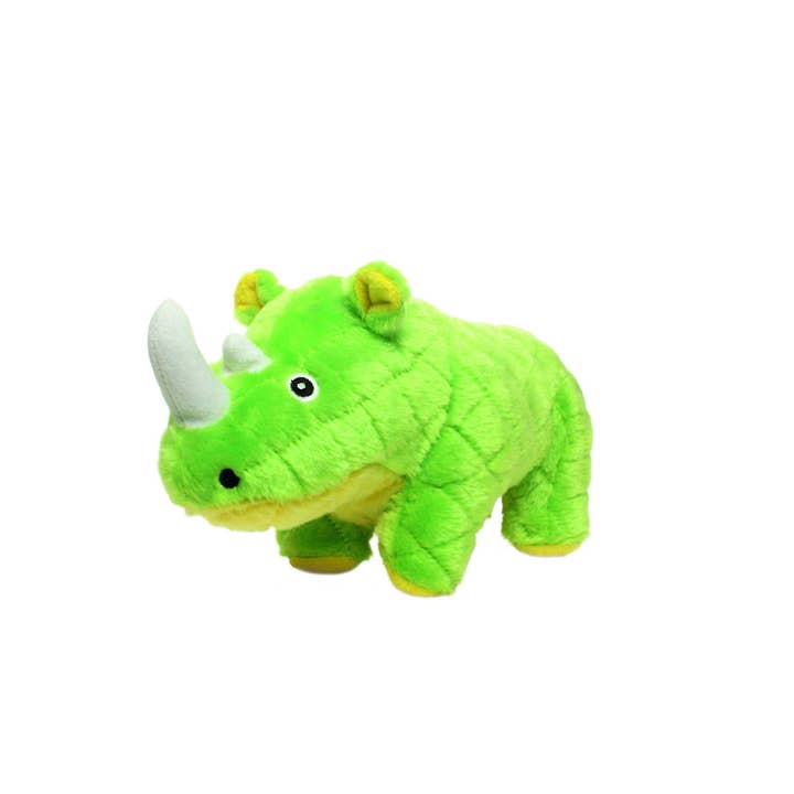 Tuffy Dog Toys - VIP Products - Wholesale Pet Squeaky Toy - Dog - Mighty Safari Rhinoceros - Green, Plush, Squeaky Dog Toy