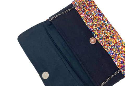 Pizzazz, Inc. - Wholesale Clutch Bag - Women's - EVIL EYE W/MULTI COLORED BEADED CLUTCH3