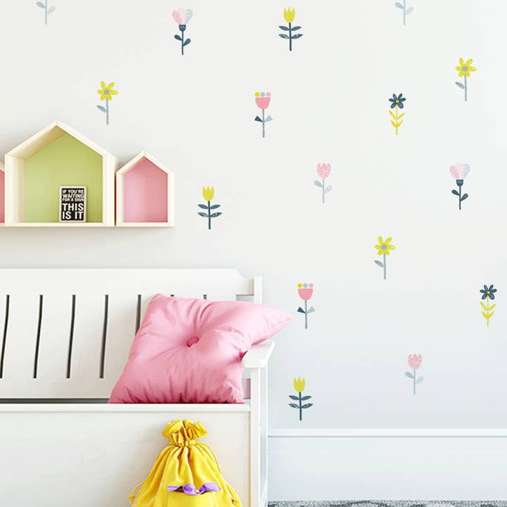 Flower Power Wall Stickers for wholesale by Mica-Mica