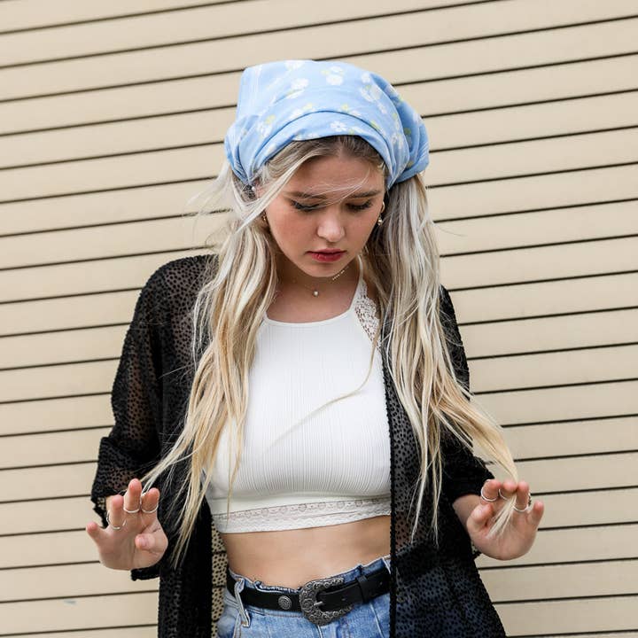 Leto Accessories - Wholesale Bandana - Women's - Floral Lightweight Bandana - Online Sales Favorite 🖥️1