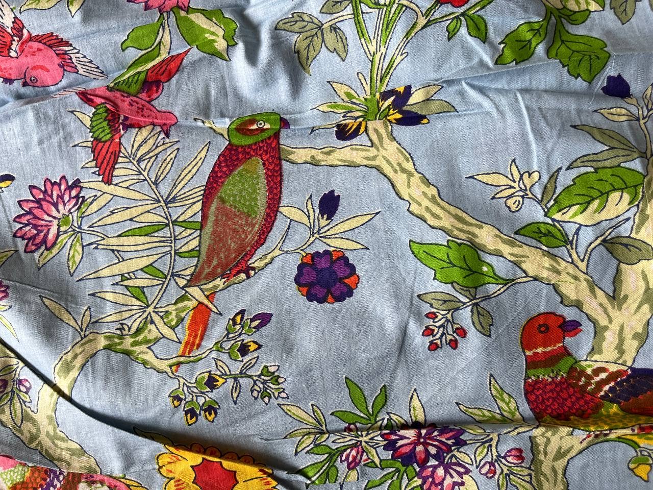 GYPSY STUDIO - Wholesale Fabric paint - Bird Printed Cotton Fabric Dress Bags Curtains Pillow Fabric1