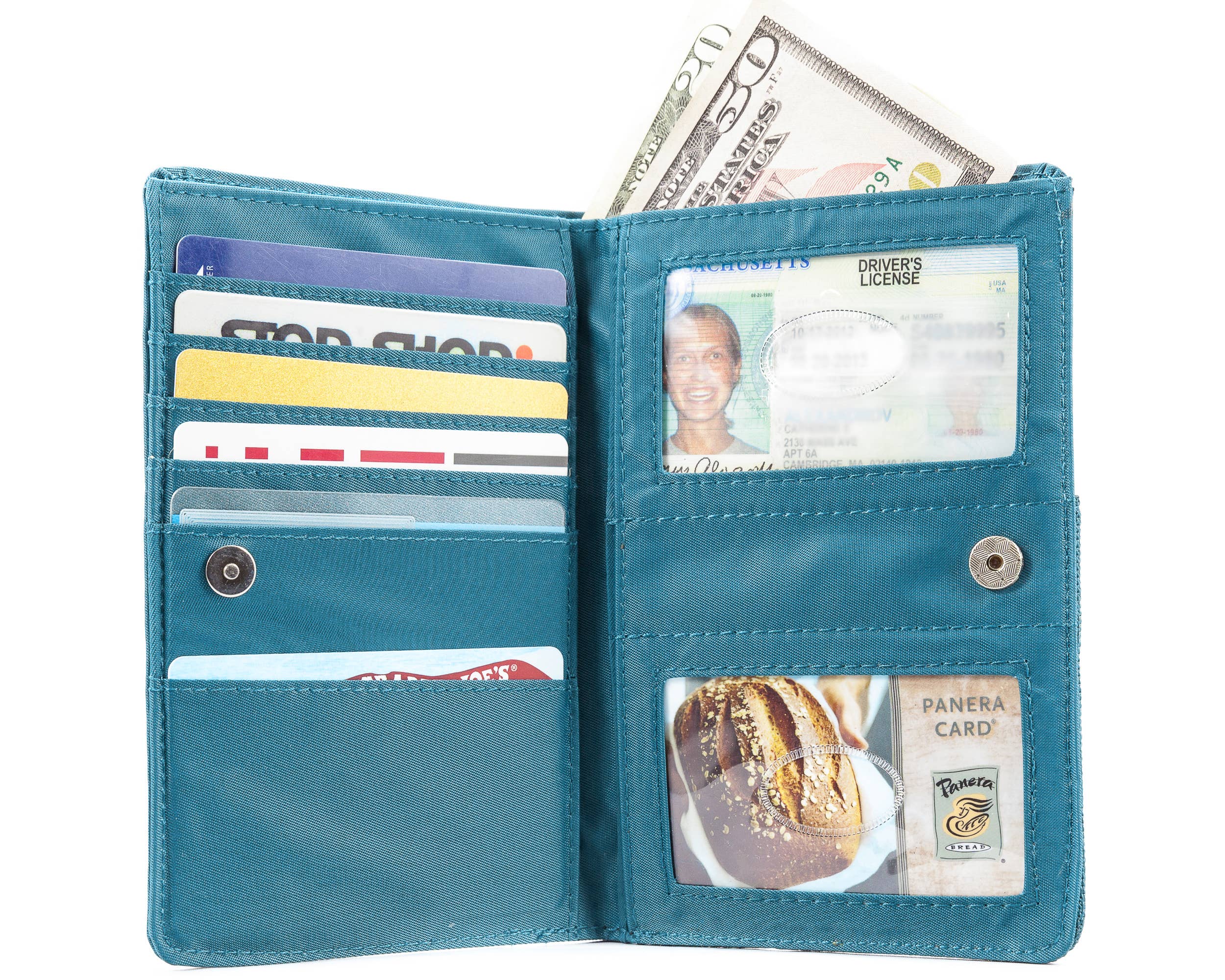 Big Skinny Wallets - Wholesale Wallet - Unisex - RFID Blocking Plus Sized MyPhone Bifold Wallet - Ocean Blue7