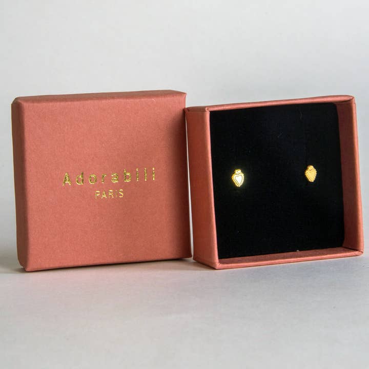 Adorabili - Wholesale Stud/Post Earrings - Ex-voto gold-plated earrings 3 microns3