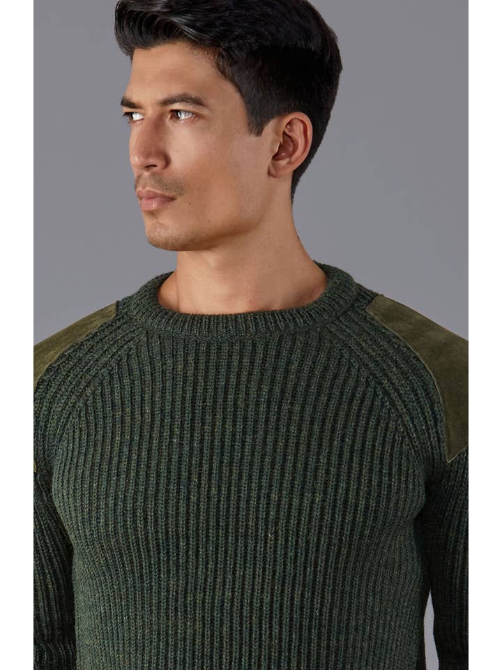Paul James Knitwear – wholesale Pullovertröja - Herr – Mens Chunky Brittisk Ull Ribbed Shooting Jumper11