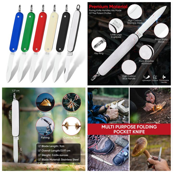 ICEL USA ā wholesale Pocket knife/holder ā 3" (70mm) Icel Pocket knives, straight, color options5