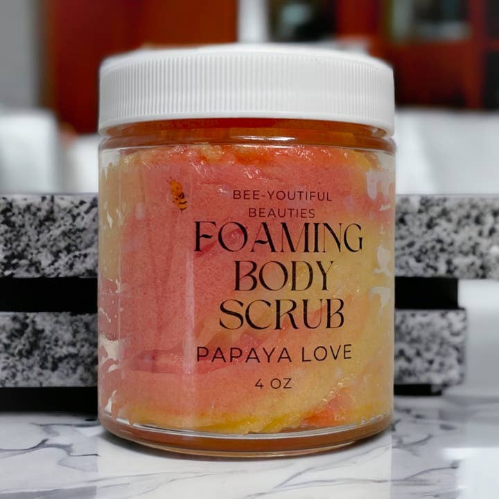 Papaya Love schäumendes Körperpeeling für den Großhandel von Bee-Youtiful Beauties