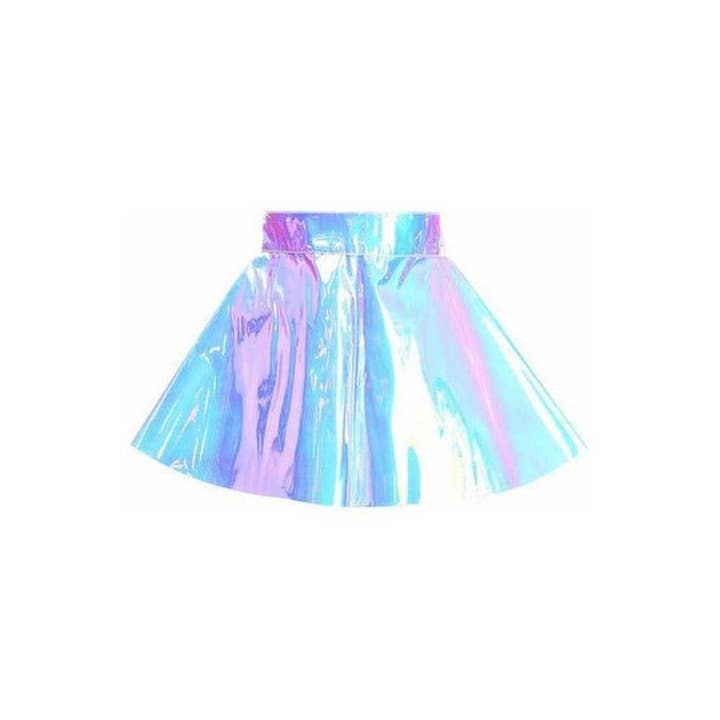 Blue/Purple Holo Skater Skirt for wholesale by Daisy Corsets