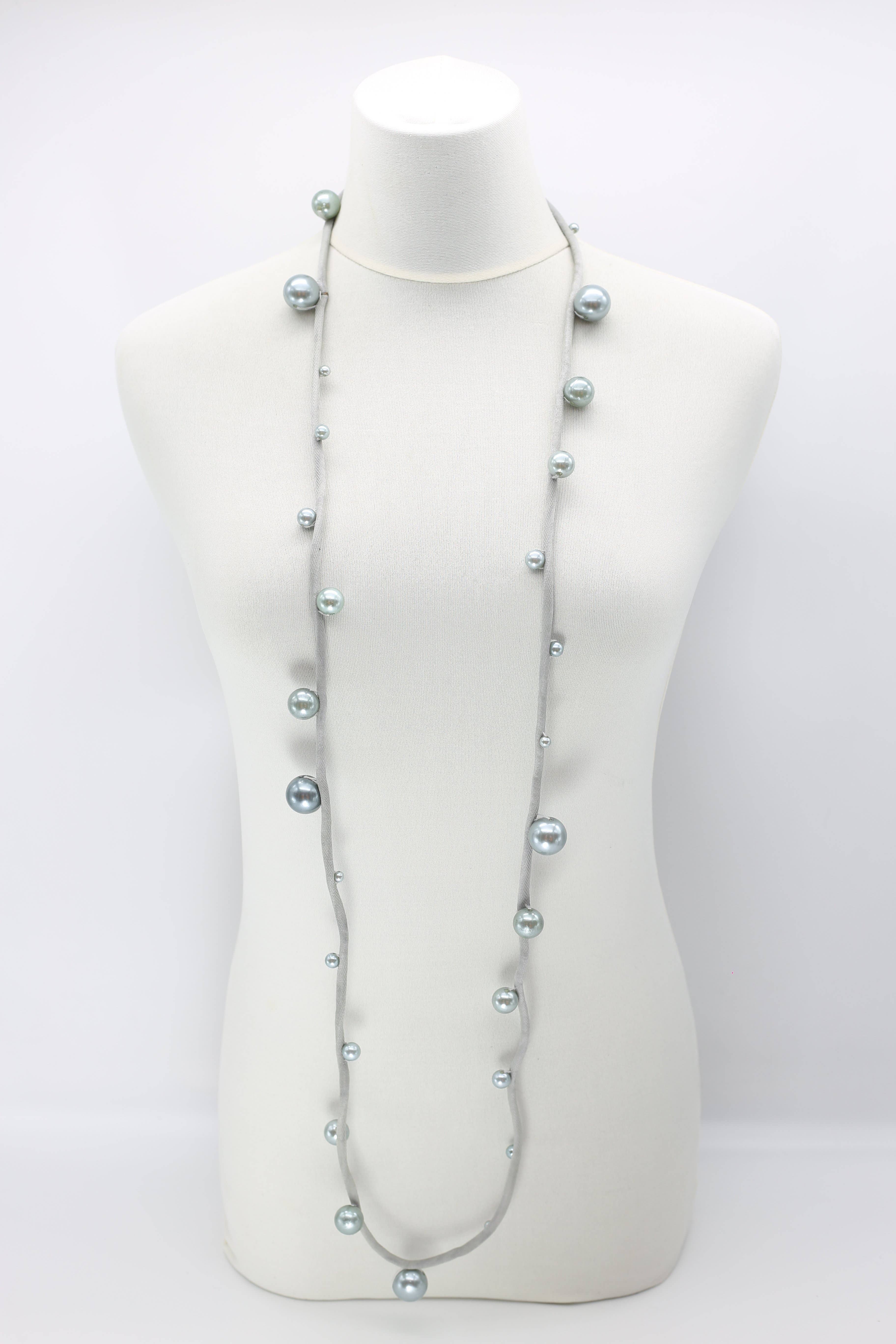 Jianhui London – Engroshandel Perlehalskæde – Faux perler på tekstil snor halskæder - Large11