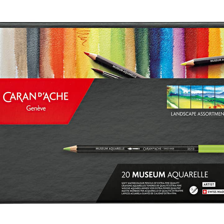 Caran d'Ache - Wholesale Colored Pencil - Set of 20 Colored Pencils MUSEUM Aquarelle, Landscape