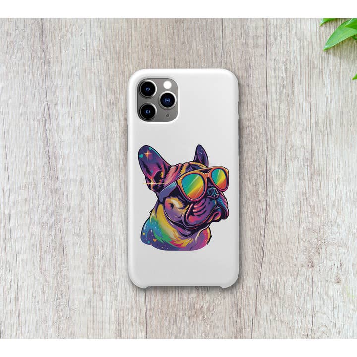 Ozark Sticker Company - Vente Autocollant - Autocollant Rainbow Frenchie in Sunnies2