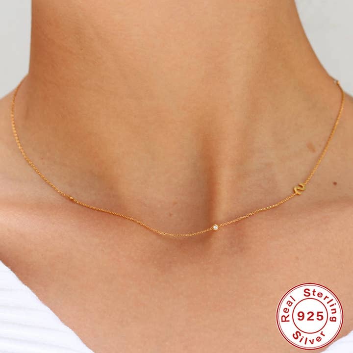 Sterling Silver Initial Necklace and other Purchase Wholesale sterling silver initial charms. Free Returns & Net 60 Terms on Faire trending on Faire.