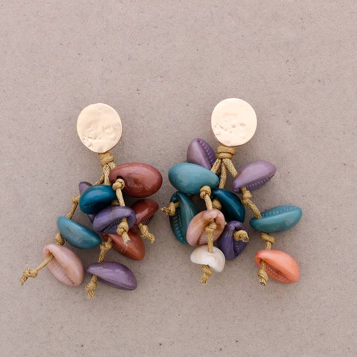 La Cuerda De Sol - Wholesale Snap Jewelry - Resin Conchitas Pendant Earrings