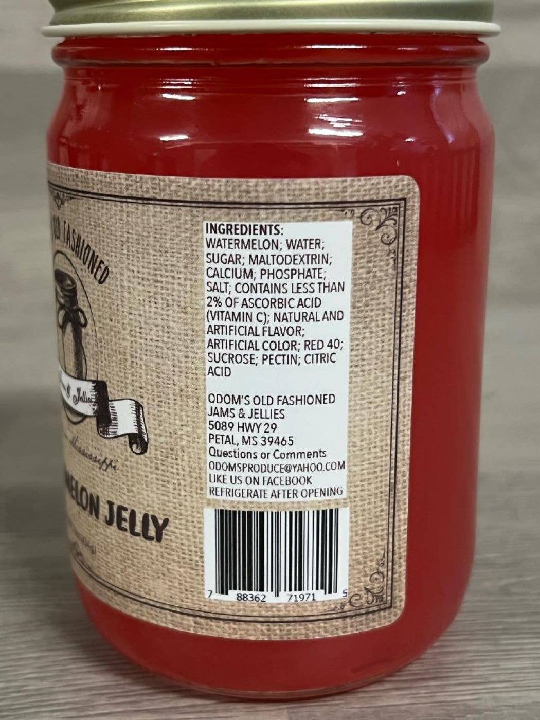 Odom's Old Fashioned Goods - Wholesale Jam/Jelly - Watermelon Jelly1