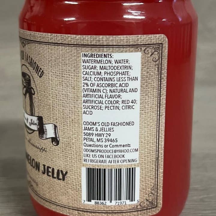 Odom's Old Fashioned Goods - Wholesale Jam/Jelly - Watermelon Jelly1
