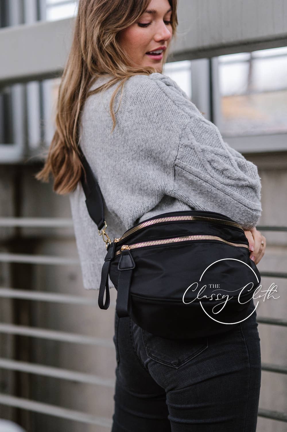 The Classy Cloth WS - Wholesale Belt Bag - Women's - Farah Fanny Bum Bag - Black RTS