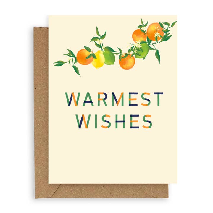 Glückwunschkarte mit Zitrusfrüchten für den Großhandel von Adelfi