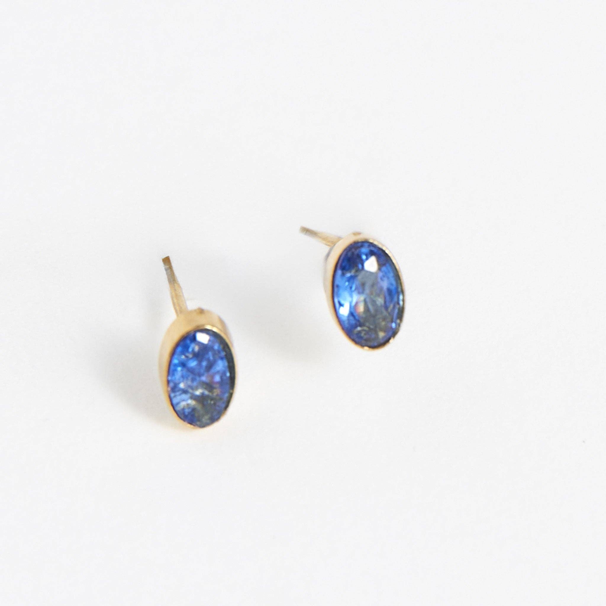 Elsie & Zoey - Wholesale Stud/Post Earrings - Waterproof Earring Narelle Oval Cubic Zirconia 18K Gold Stud13