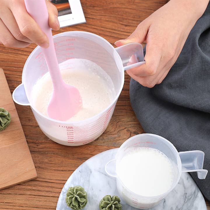 Tsyware - Wholesale Measuring Cup - 1 Liter (32oz) 1000ml Clear Plastic Measuring Cup 4-Cups