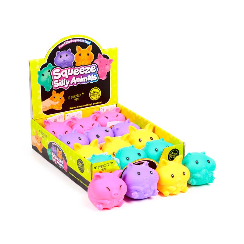 Puckator EU - Wholesale Stress Relief Ball/Dough - Maltose Squeezy Neon Cute Animal Stress Toy0