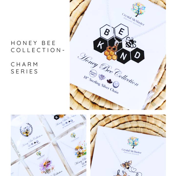 Crystal McMaster Jewellery Designer - Wholesale Pendant/Charm Necklace - NEW 6x Honey Bee Charm Necklace Collection - BESTSELLER0