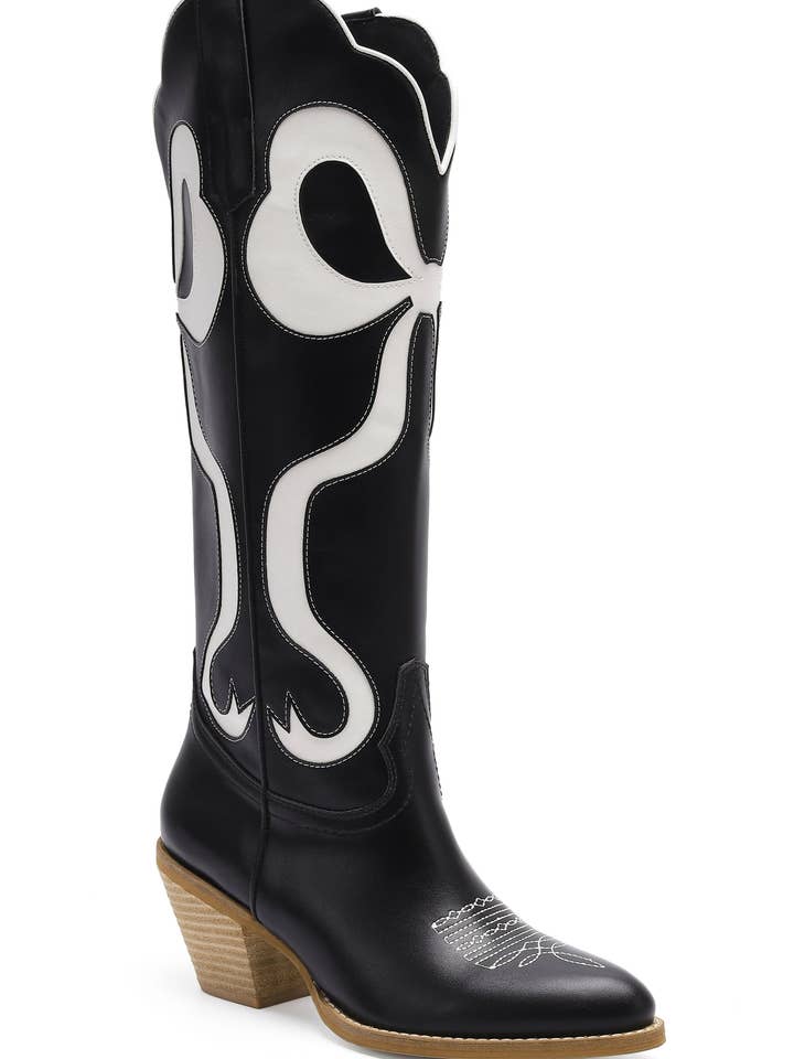 CCOCCI - Wholesale Cowboy Boots - Women's - GLENDA-10 WESTERN BOOTS WITH BOW SHAPE ACCENT