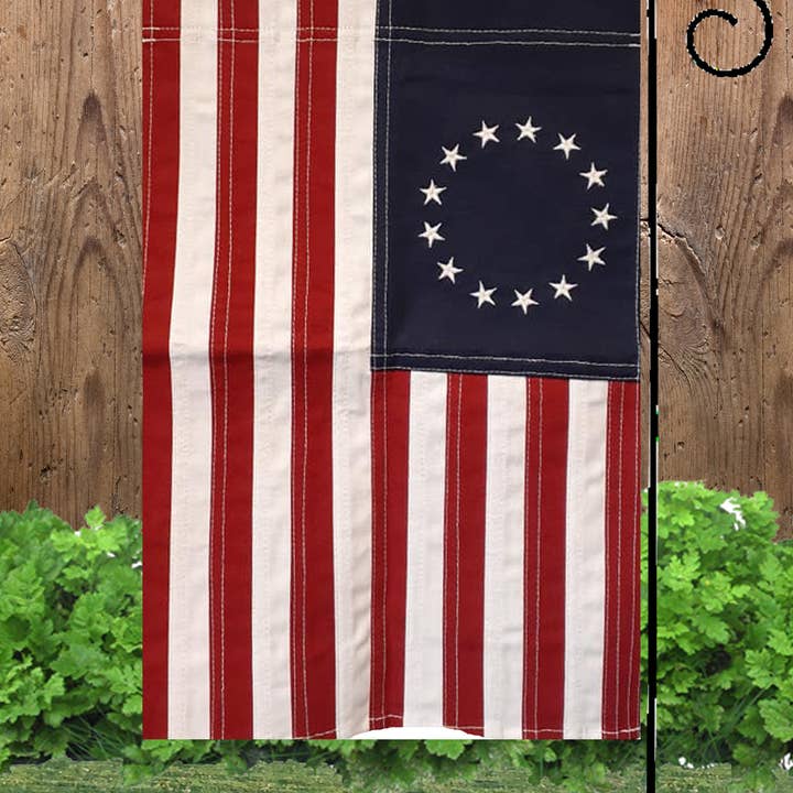 Happy Cow Lawn Decor - Wholesale Flag - Betsy Ross Cotton Stitched Garden Flag #G2160
