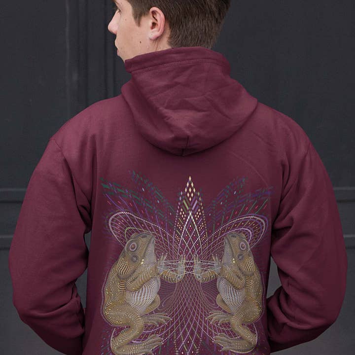 Alvarius Made to Order Men Zip Hoodie Sweatshirt - Burgundy for wholesale by symbolika