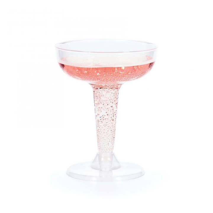 Bulk Party Decor - Wholesale Disposable Cup - Bulk Clear 4 oz Plastic Champagne Coupes (54 per Case)3