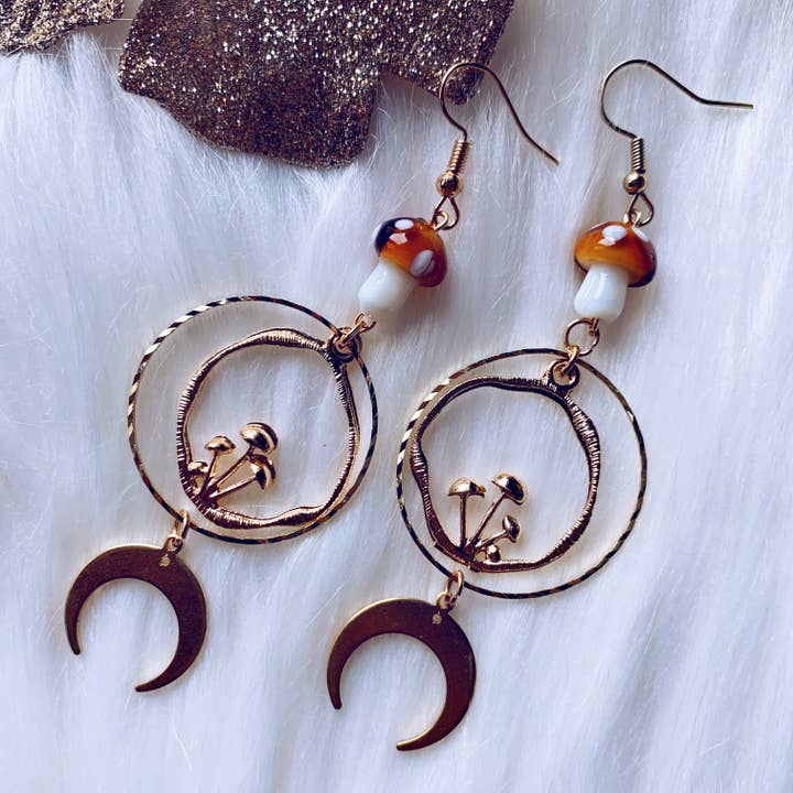 Funky Fungi Earrings for wholesale by Wanderlust Fashion