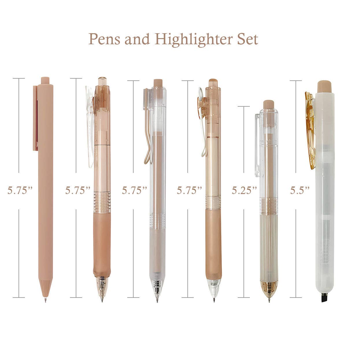 Wrapables.com - Wholesale Pen - Wrapables Retractable Rollerball Pens and Highlighter Set 629
