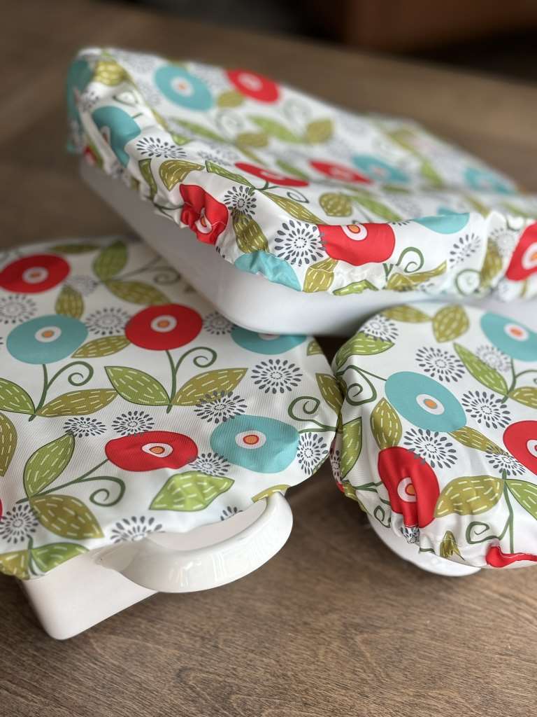 Kit Carson Accessories - Wholesale Food Storage Wrap/Bag - Dish covers - Bright Flowers 7 to15" & 9X13 Casserole pan4