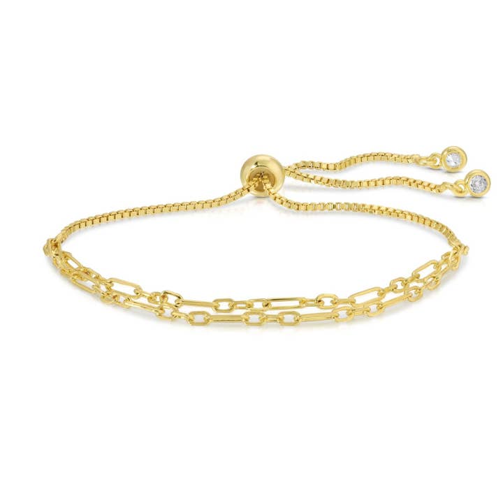 Splendid Iris - Wholesale Link & Chain Bracelet - Double Link Chain Pulley Bracelet